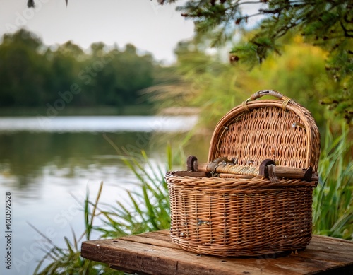 a rustic vintage wicker fishing creel perfect for country decor evokes a sense of retro fishing charm