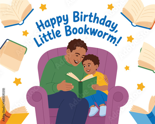 Celebrating a Little Bookworm's Birthday A Father and Son Reading Moment