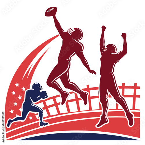 American football players celebrating a touchdown sport