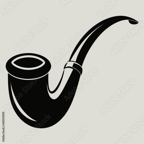 tobacco pipe isolated on white background