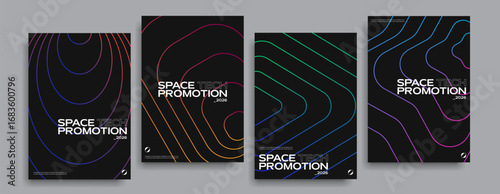 Hi-tech minimal covers design. Annual report template.