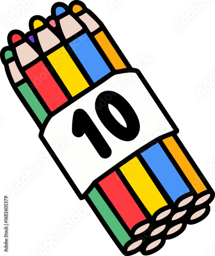 10 packs of colored pencils