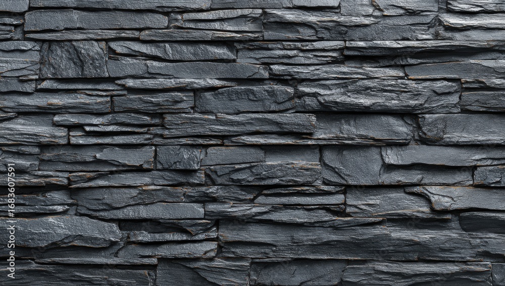 Fototapeta premium Dark gray stone wall texture