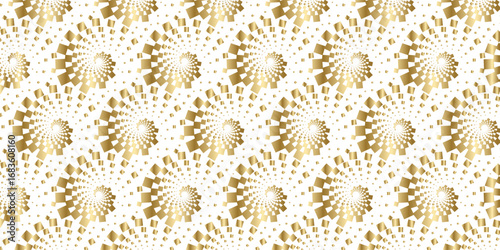 Abstract Golden Geometric Seamless Design