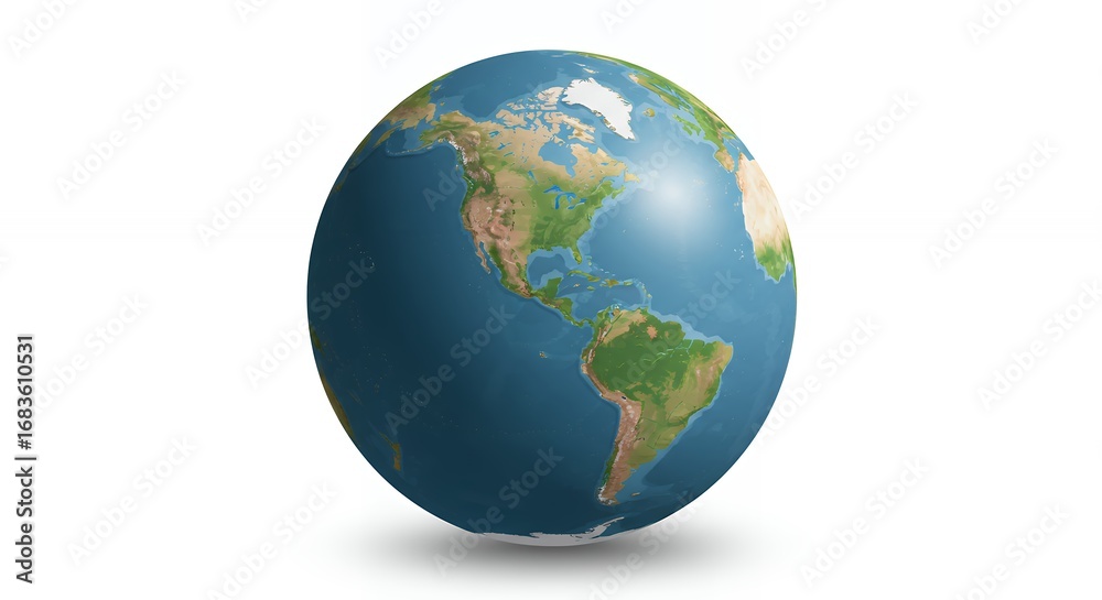 Fototapeta premium Detailed globe of the world