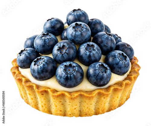 Wallpaper Mural Berry tart with blueberries and cream , isolated on transparent background, png Torontodigital.ca