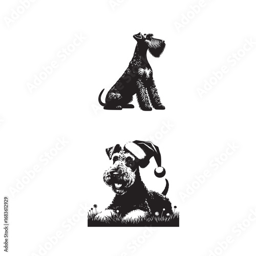 Airedale Terrier Silhouette Vector Set Black and White

Dog Outline Airedale Terrier Collection

Airedale Terrier Silhouette Illustration Pack