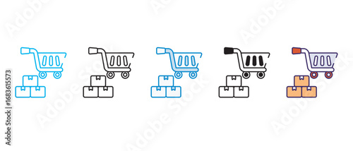 Bulk Purchase icon design with white background stock illustration