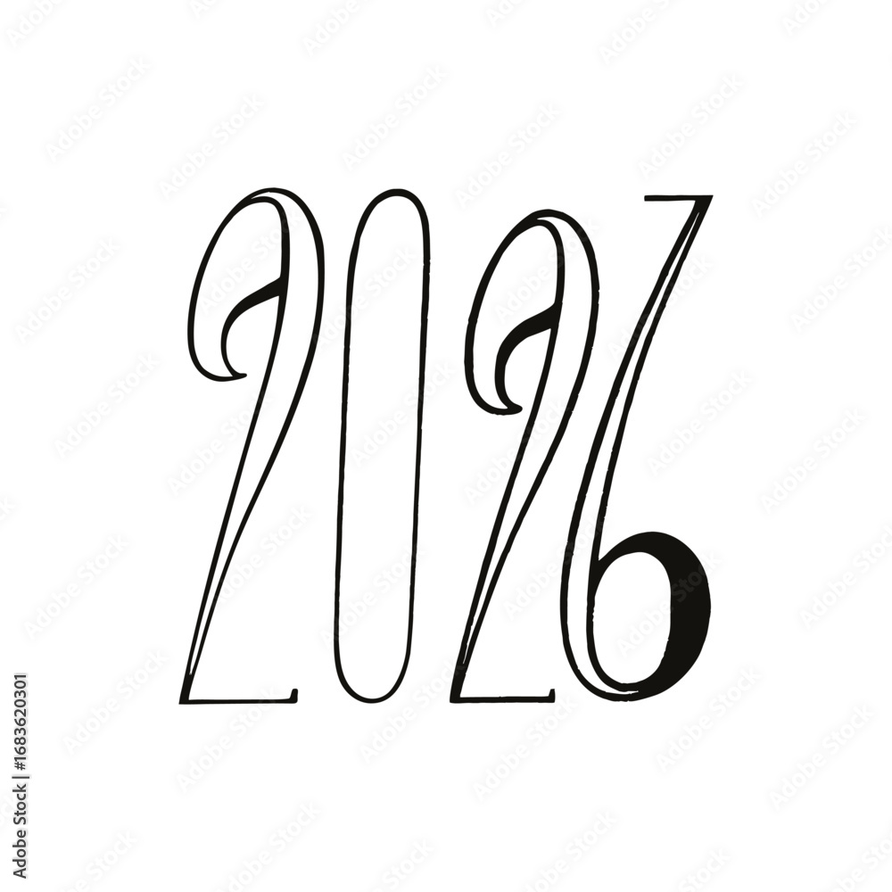 Fototapeta premium 2026 celebration greeting card