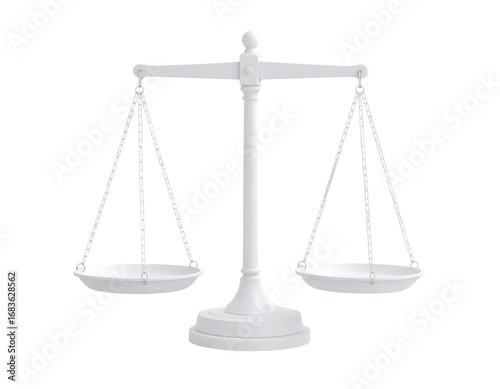 3d minimal empty scale. blank balance. 3d illustration.