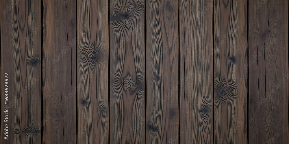 Fototapeta premium High-resolution dark wooden plank texture with natural grain, rustic wood background perfect for flooring, furniture, walls, and digital design projects