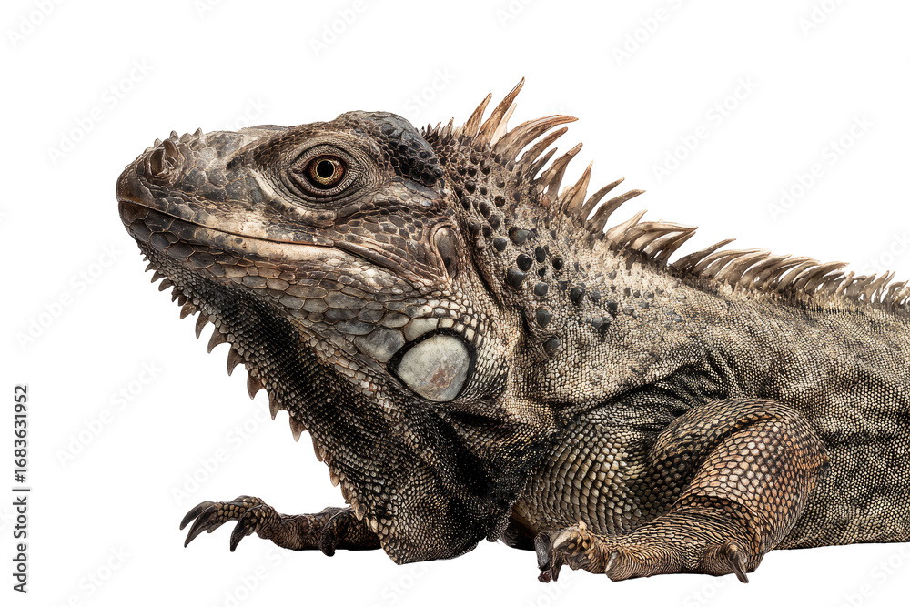 Fototapeta premium Close-up profile view of a lizard