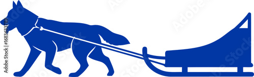 loyal husky pulls sled winter journey, arctic adventure, and the spirit of the north, isolated on transparent background