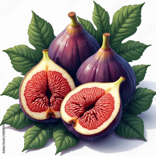 Fig Still Life: Capturing the vibrant allure of freshly picked figs, this image presents a captivating composition, inviting the viewer to savor the visual feast of nature's bounty.