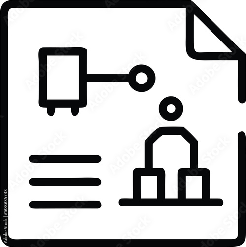 Flat design icon set representing business content and professional operations vector