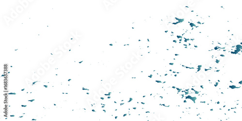 Abstract Pattern with Teal Splashes on transparent Background. A captivating abstract design featuring scattered teal-colored splashes against a pristine white background.