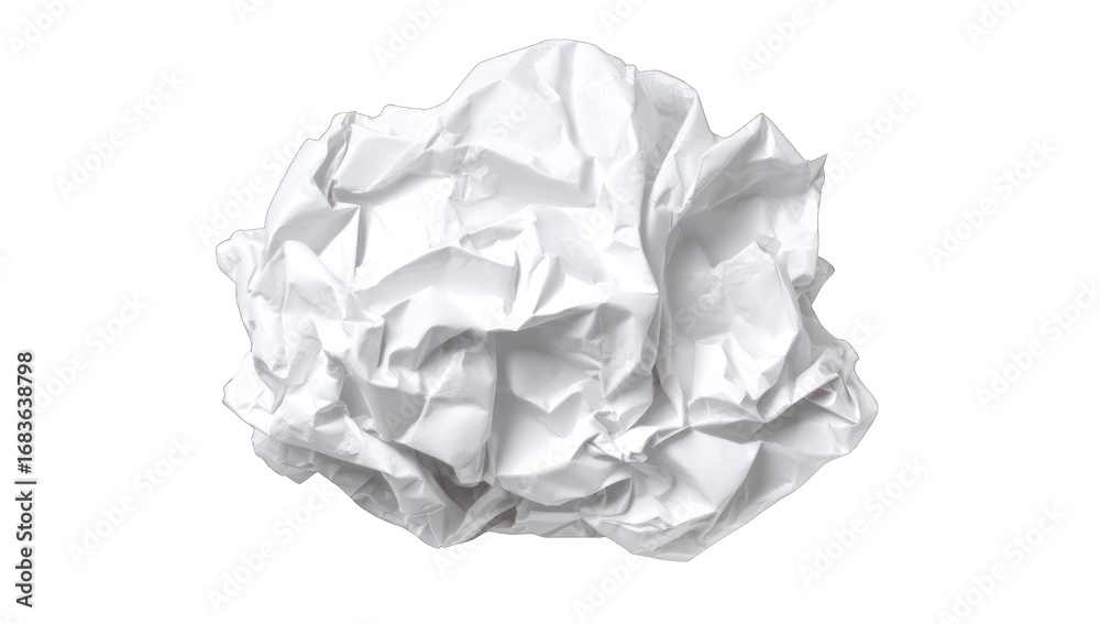 Obraz premium Crumpled white paper ball (2)