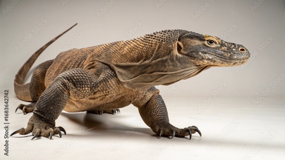 Obraz premium Komodo Dragon on studio background