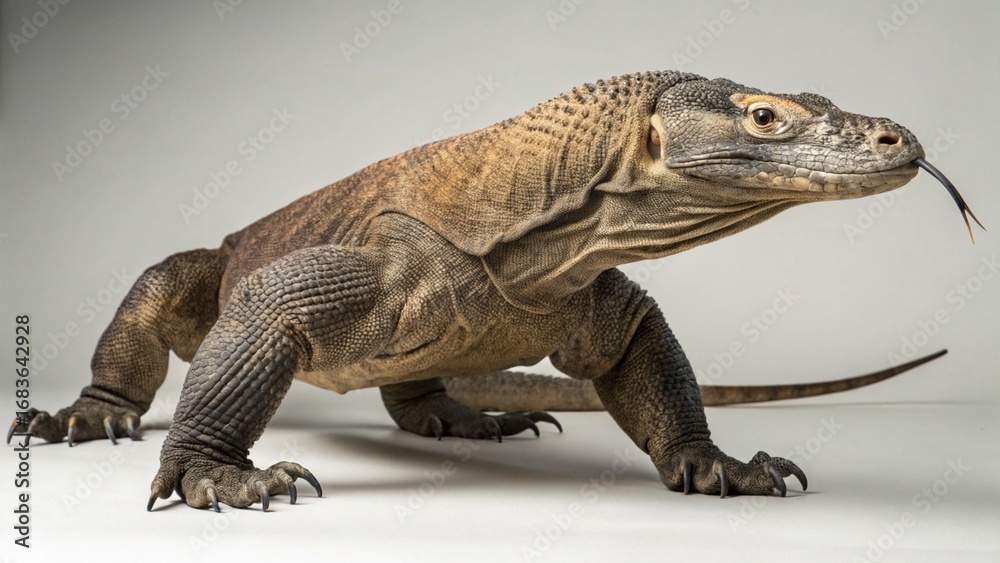 Obraz premium Komodo Dragon on studio background