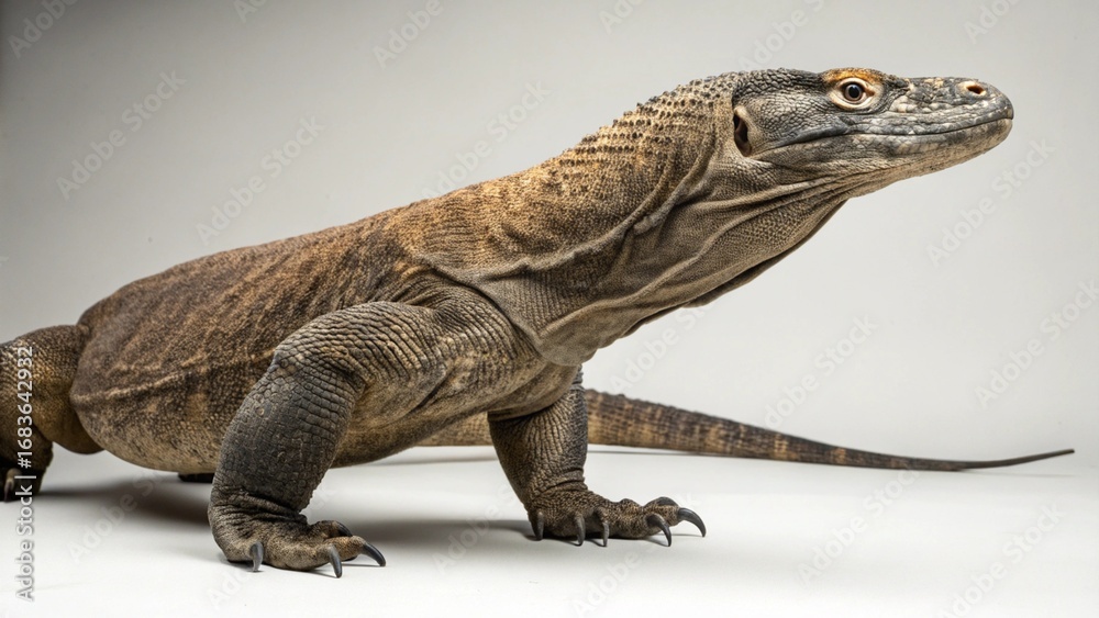 Obraz premium Komodo Dragon on studio background