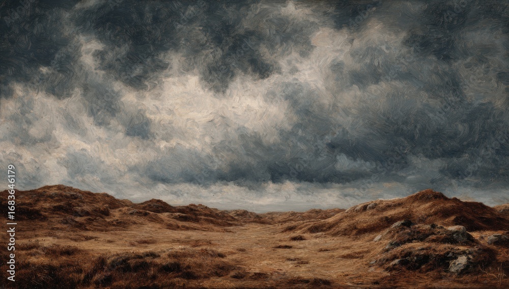 Fototapeta premium Vast, stormy landscape