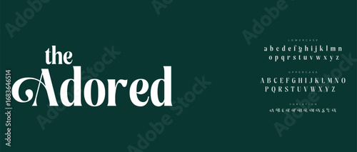 Adored Elegant alphabet letters font logo. Typography luxury classic lettering serif fashion fonts decorative wedding vintage retro logos. vector illustration