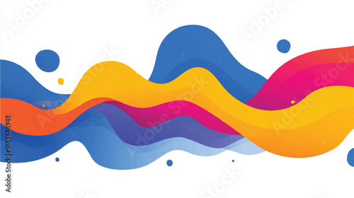 Abstract Colorful Wavy Lines with Gradient Background for Digital Art and Creative Design Projects