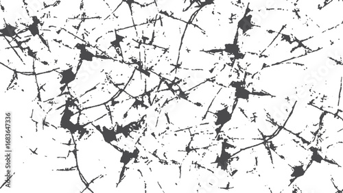 Dust grain texture overlay on white background with vintage grunge look. Retro grunge paper texture with crumpled torn and scratched surface. 