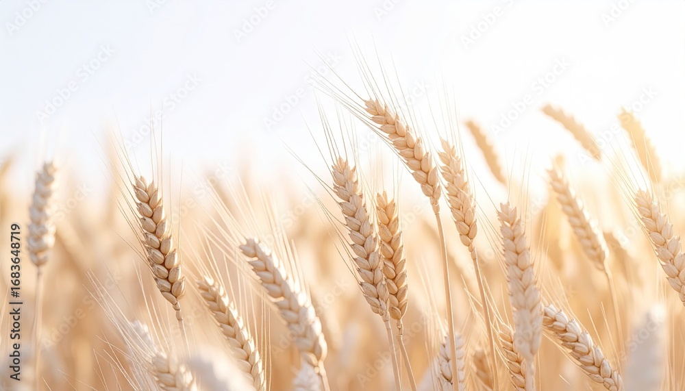 Fototapeta premium Golden wheat field at dawn