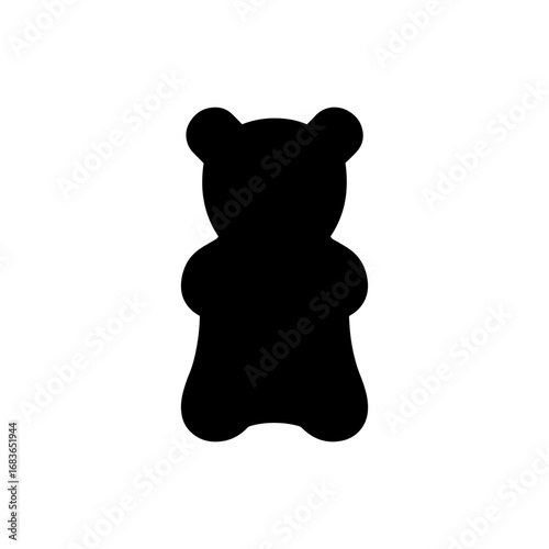 Gummy bear silhouette icon vector flat design.