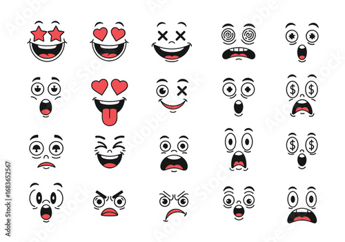 Expressive animated emoticons collection for engaging communication and digital storytelling
