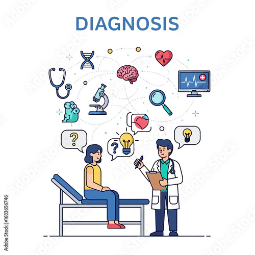 Doctor consulting a patient, discussing diagnosis and treatment options.