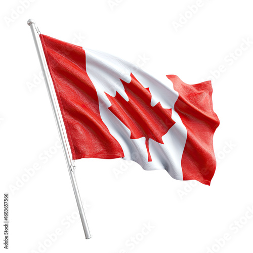 Canadian flag waving