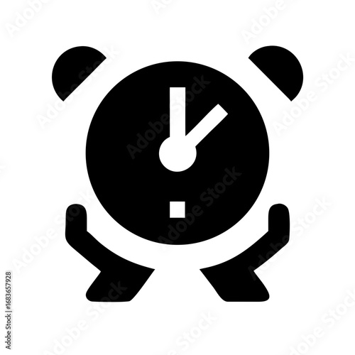 Vector art of alarm clock icon, representing time and reminders