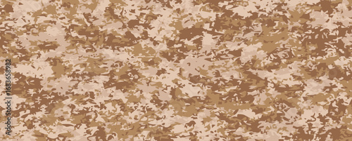 Desert camouflage pattern with warm earth tones and organic shapes, perfect for military design, fabric, or background use.