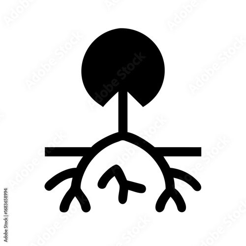 Vector art of tree root plant nature growth life earth