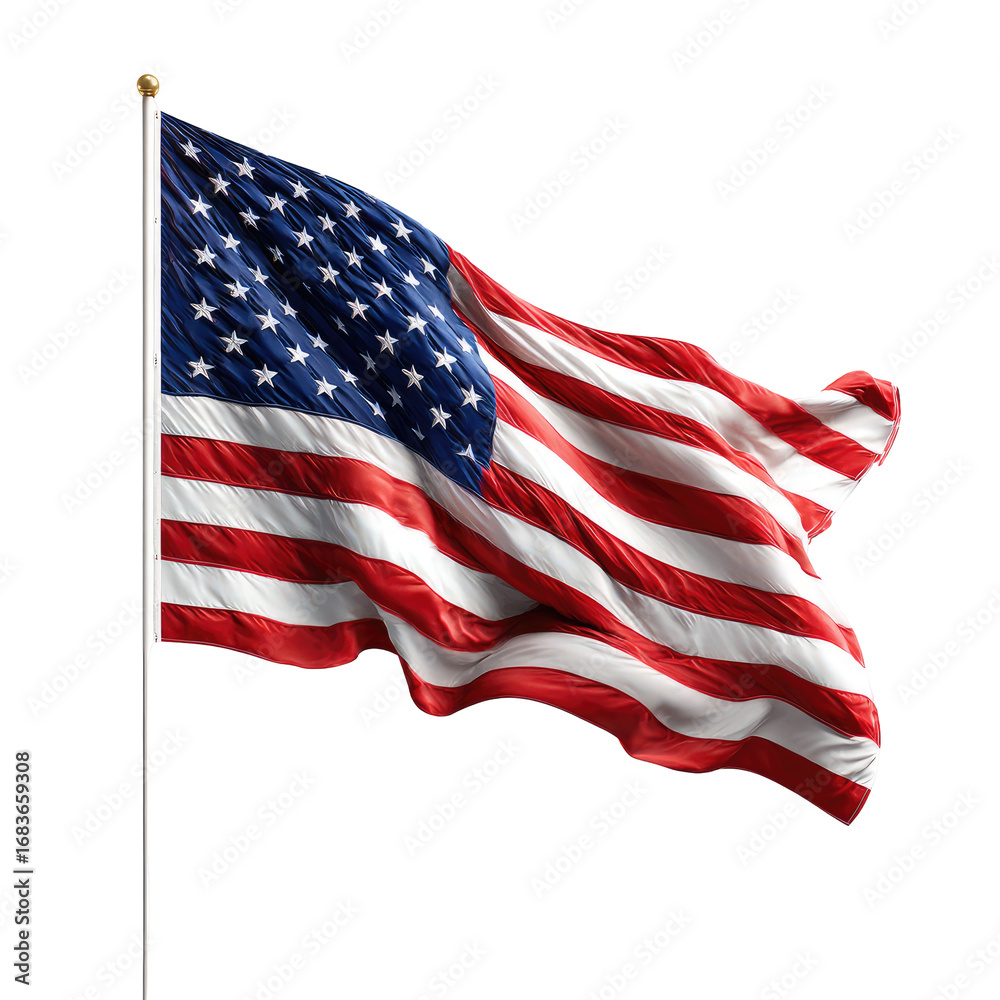 Fototapeta premium American flag waving in the wind (16)