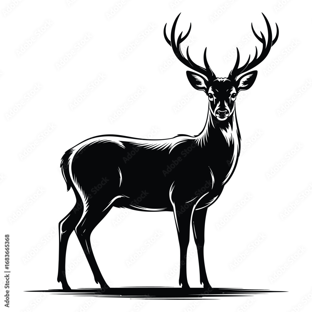 Fototapeta premium deer silhouette vector