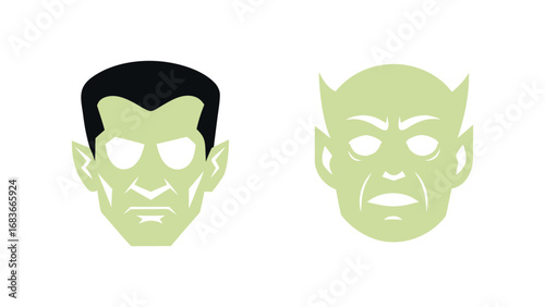 Dracula face mask design isolated on white background