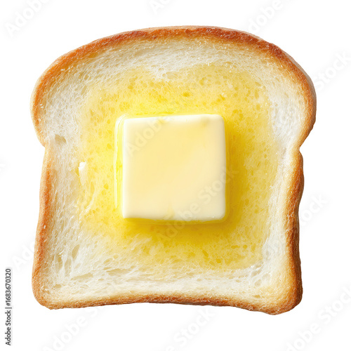 Buttered slice of bread