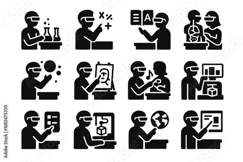 Dissection icon vector student presentation activities task language practice anatomy project icons