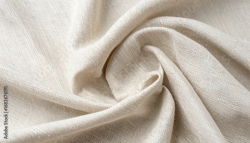 Cream Tencel Blend Fabric Texture Close Up