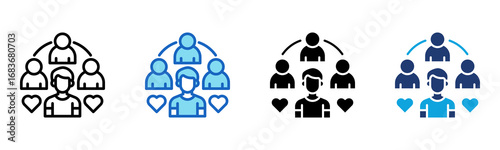 Social icon Multi Style Vector Illustration
