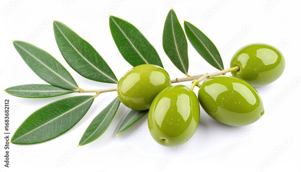custom made wallpaper toronto digitalFresh green olives on branch with leaves (1)