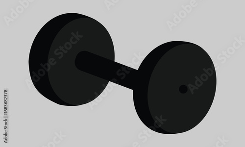 Heavy Dumbbell Flat Icon, Weight lifting dumbbell signs. Gym dumbbell collection, Isolated dumbbell silhouette vector illustration on white background, eps10  11:11