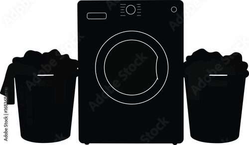 Powerful black subwoofer and speakers for immersive home audio experience vector