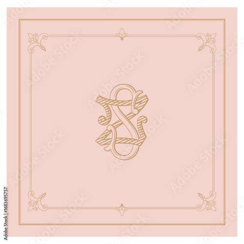SZ,ZS, logo SZ, Letter SZ,  Monogram SZ,Wedding Monogram, Wedding Logo, Logo Design , Monogram Vintage