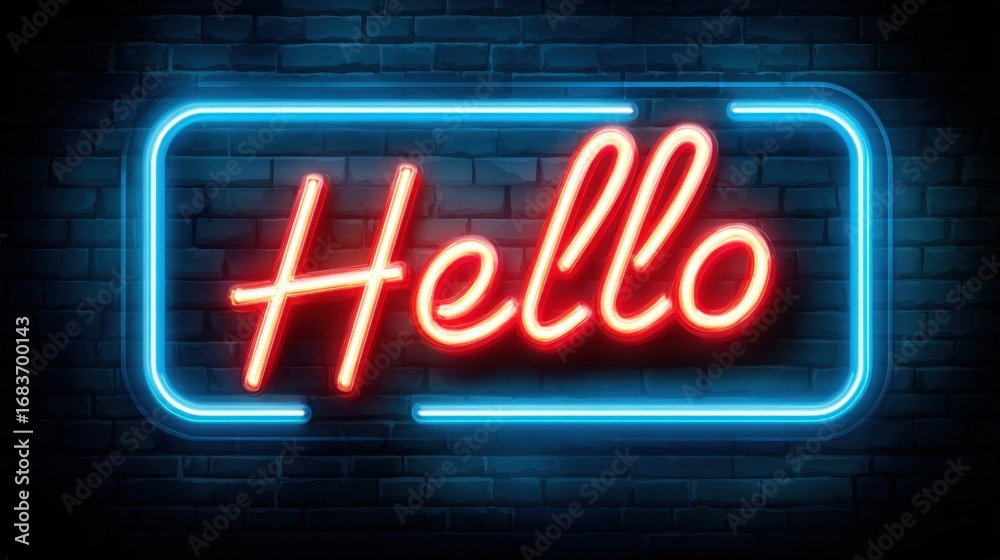 Obraz premium Vibrant red neon 