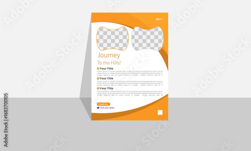 Tour flyer design template for advertising