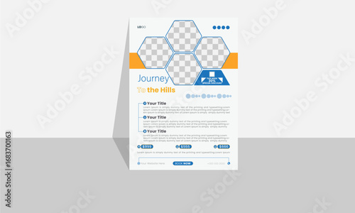 Tour flyer design template for advertising